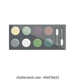 Eye shadow in box. Vector illustration.
