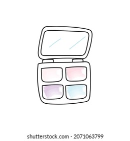 Eye shadow cartoon vector illustration