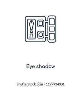 Eye shadow concept line icon. Linear Eye shadow concept outline symbol design. This simple element illustration can be used for web and mobile UI/UX.