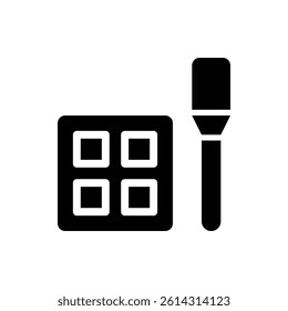 Eye Shadow Glyph Icon. Eye Shadow Icon