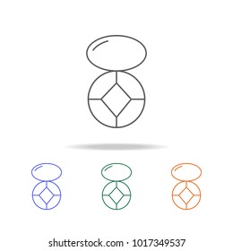 eye shadow icon. Element multi color female accessories icons for mobile concept and web apps. Thin line  icon for website design and development, app development. Premium icon on white background