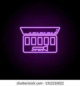 eye shadow icon. Elements of Beauty, make up, cosmetics in neon style icons. Simple icon for websites, web design, mobile app, info graphics