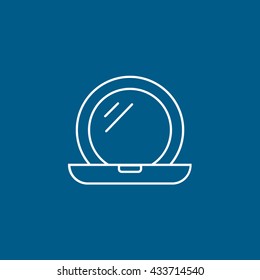 Eye Shadow Icon On Blue Background