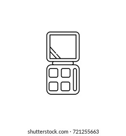 eye shadow icon on white background