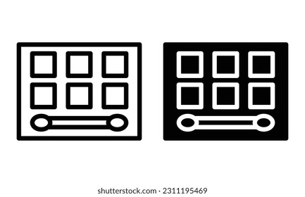 Eye shadow icon with outline and glyph style.