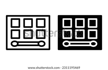 Eye shadow icon with outline and glyph style.