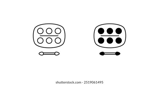 Augenschatten-Symbol auf weißem Hintergrund, Vektorgrafik