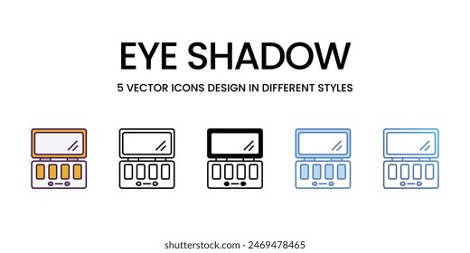 Eye Shadow Icons Vektorgrafik Set Stock Illustration.