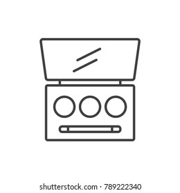 Eye shadow kit line icon.