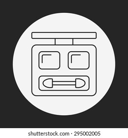 Eye shadow line icon