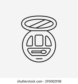 Eye shadow line icon