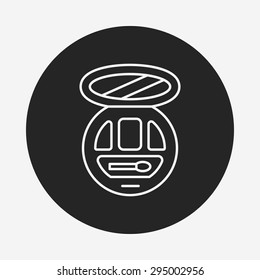 Eye shadow line icon