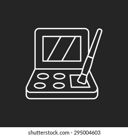Eye shadow line icon