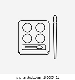 Eye shadow line icon