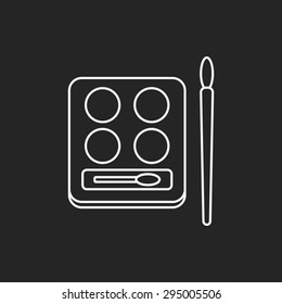 Eye shadow line icon