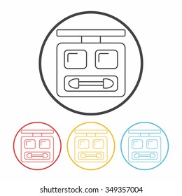 Eye shadow line icon