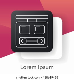 Eye shadow line icon