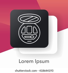 Eye shadow line icon