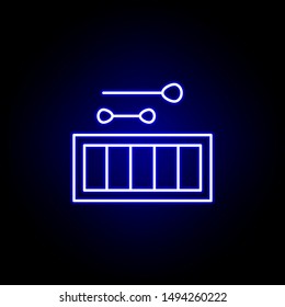eye shadow line neon icon. Elements of Beauty and Cosmetics illustration icon. Signs and symbols can be used for web, logo, mobile app, UI, UX on black background