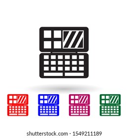 Eye shadow multi color icon. Simple glyph, flat vector of beauty salon icons for ui and ux, website or mobile application