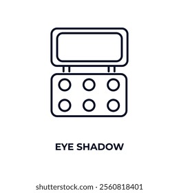 eye shadow outline icon. Linear vector from beauty concept. Thin line eye shadow icon isolated on white background