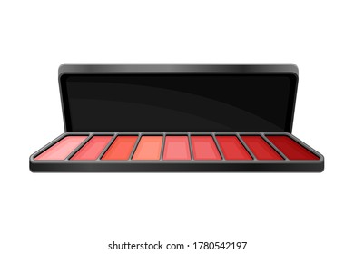 Eye Shadow Palette as Decorative Cosmetics or Color Cosmetics Vector Illustration