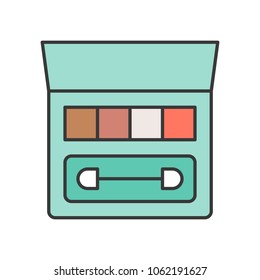 Eye shadow palette, filled outline icon