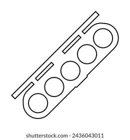 Das Symbol der Lidschatten-Palette. Dekorative Knochen. Make-up. Vektor-Illustration isoliert auf einem weißen Hintergrund für Design und Web.