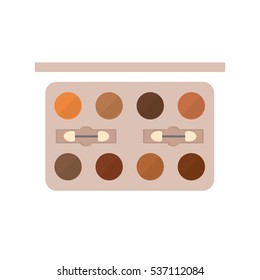 eye shadow palette  icon over white background. makeup concept. colorful design. vector illustration