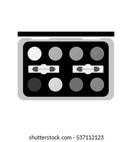 eye shadow palette  icon over white background. makeup concept. vector illustration
