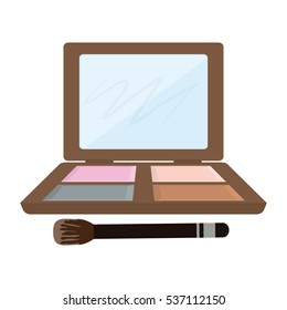 eye shadow palette  icon over white background. makeup concept. colorful design. vector illustration