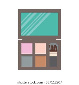 eye shadow palette  icon over white background. makeup concept. colorful design. vector illustration
