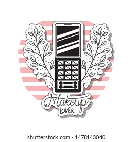 eye shadow palette on white background