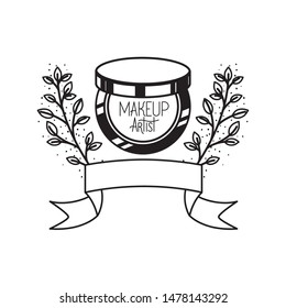 eye shadow palette on white background