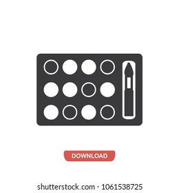 Eye shadow palette vector icon