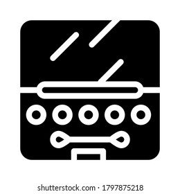 vector de icono de glifo de conjunto de sombras oculares. signo de conjunto de sombras oculares. símbolo de contorno aislado ilustración negra
