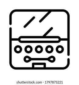 eye shadow set line icon vector. eye shadow set sign. isolated contour symbol black illustration