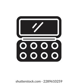 Eye Shadow Tint Filled Icon Vector Illustration 