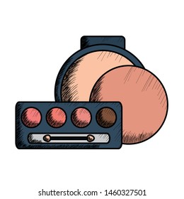 eye shadows and blush make up