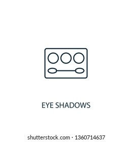 Eye shadows concept line icon. Simple element illustration. Eye shadows concept outline symbol design. Can be used for web and mobile UI/UX