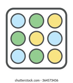 
Eye Shadows Flat Icon Illustration
