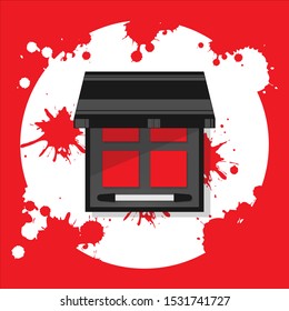 eye shadows flat illustration. Modern vector card concept for design and web.