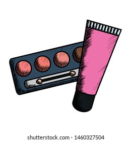 eye shadows make up drawing icon