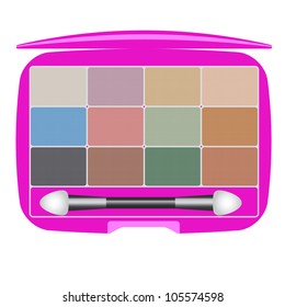 Eye shadows set. Isolated on white background