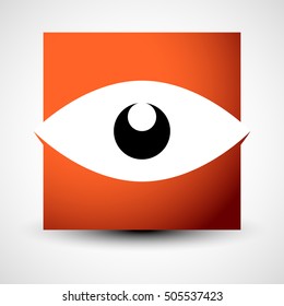 Eye shape over square - Eye icon, eye logo