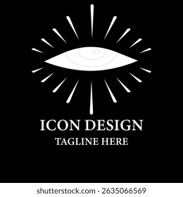 eye shape rays logo design
