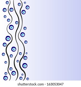 Eye shaped amulet, nazar. A vector background.