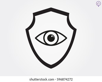 eye shield, badge, vector illustration eps10
