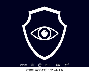 eye shield, badge, vector illustration eps10