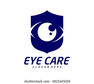 Eye shield logo design vector template, Creative eye logo concept, Icon symbol, Illustration
